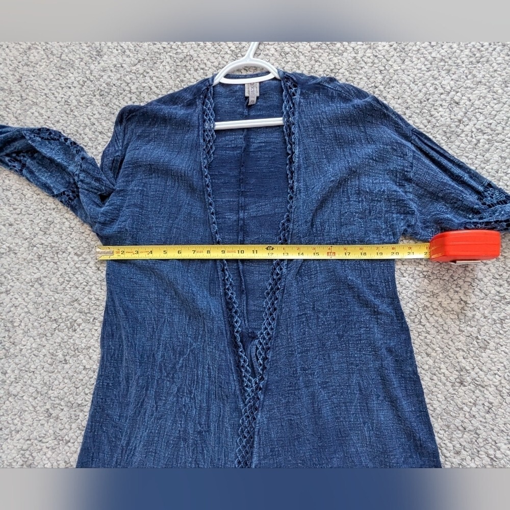 NWOT XCVI Long Lightweight Open-Front Cardigan/Sweater/Jacket With Cutouts - Picture 16 of 16